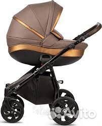Tutis Коляска 2 в1 nanni кофе+Кожа Бронза
