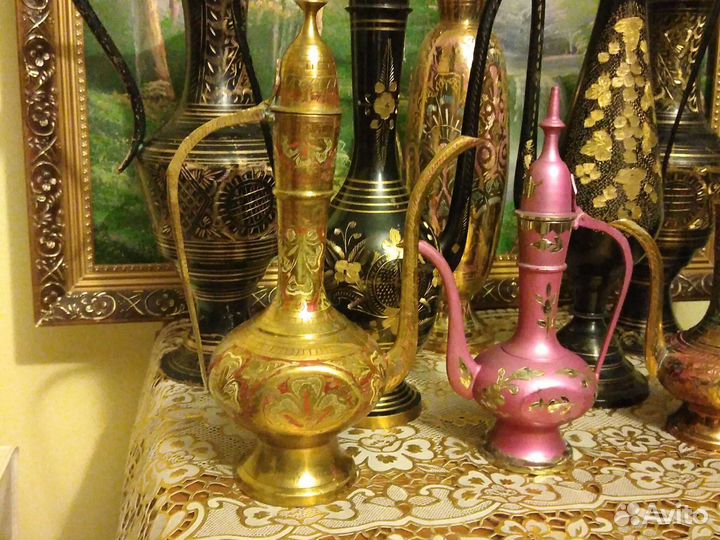 Кувшины, кумганы из латуни Индия