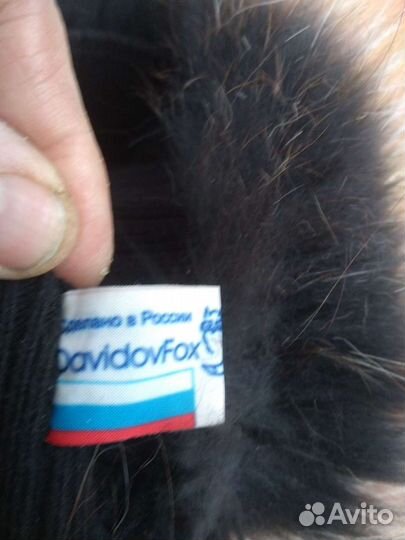 Шапка из лисы и Tomas Munz вязаная