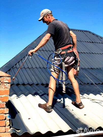 Чистка и покраска. Шифер, металл. Гарантия