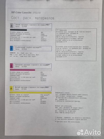 HP Color LaserJet CP5225