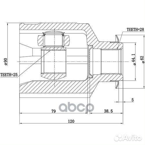 Шрус Внутренний перед лев Z87876R Zikmar
