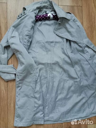 Плащ, тренч серый классический