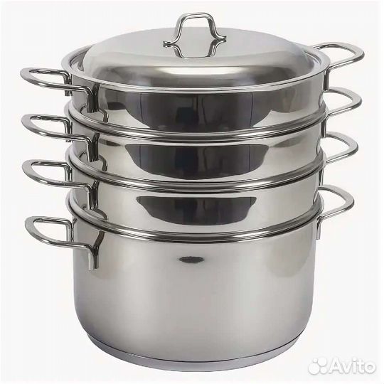 Кастрюля Мантоварка 4,5л алюм. 