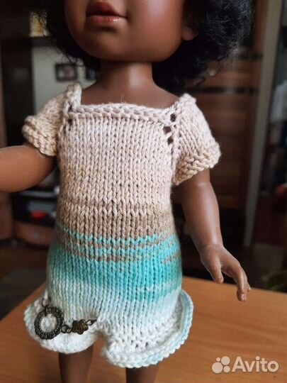 Кукла vestida de azul Паулина африканка