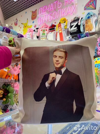 Подушка велюровая с любой печатью