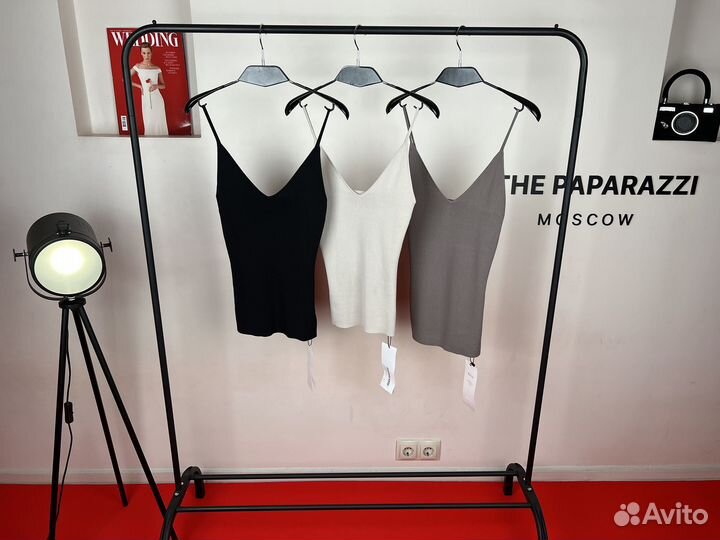 Трикотажный топ White Minimalist Корея Premium