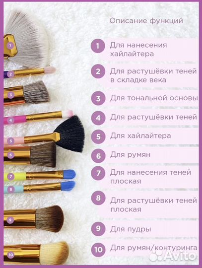 Кисти для макияжа с косметичкой