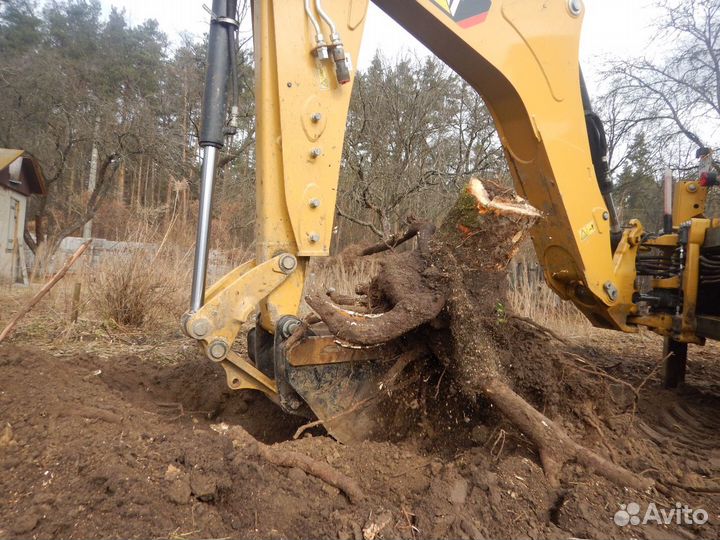 Вывоз корней, грунта