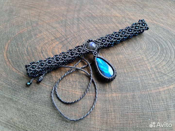 Украшения макраме на заказ с натуральными камнями