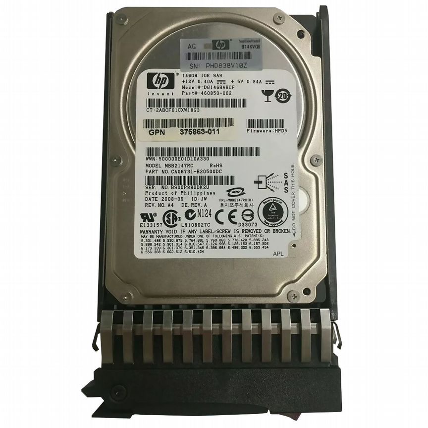 [DG146BABCF] Жесткий Диск Hp 146gb Sas 2,5" Hdd Dg146babcf