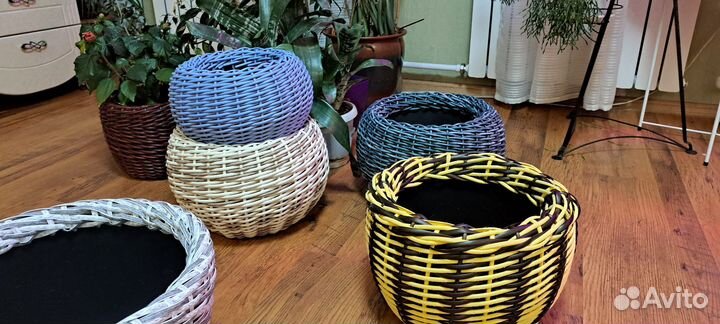 Кашпо из экоротанга