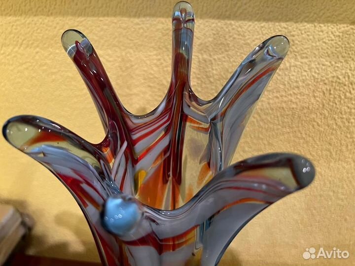 Вазы из цветного стекла СССР