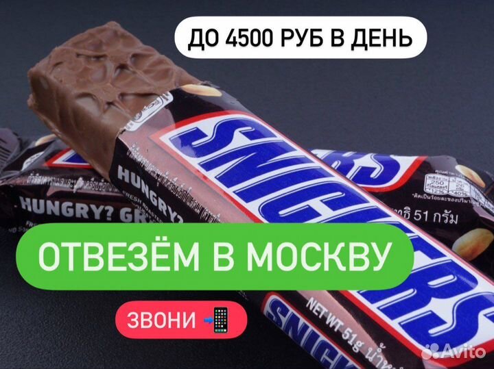 Вахта с проездом в Москву упаковщик