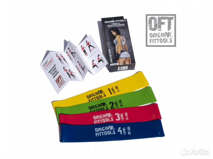 Набор мини-эспандеров длина по окружности 610 мм