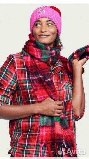 Victoria secret набор шапка шарф оригинал