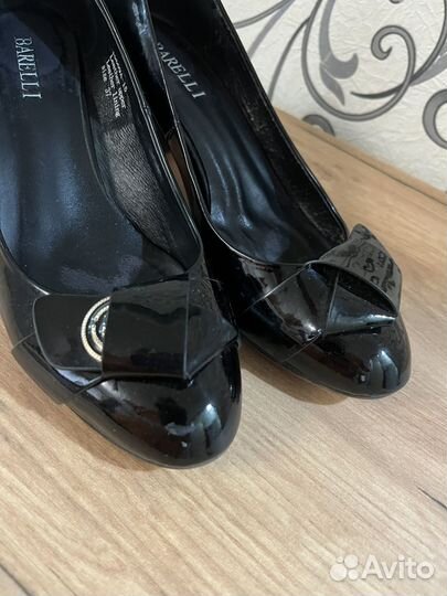 Туфли женские 37 черные лакированные кожа