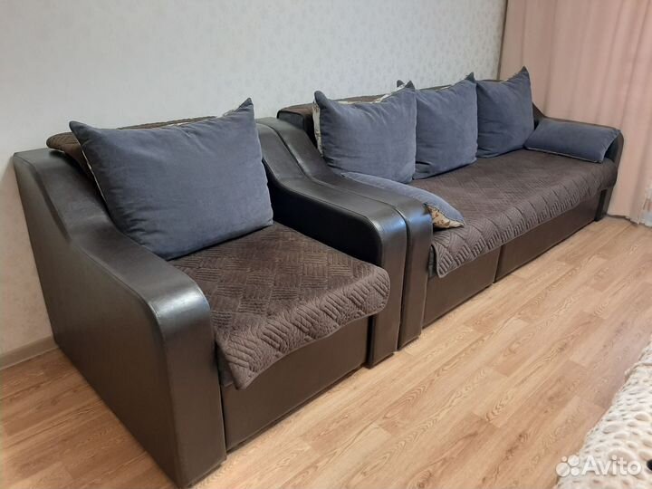 Диван и кресло бу