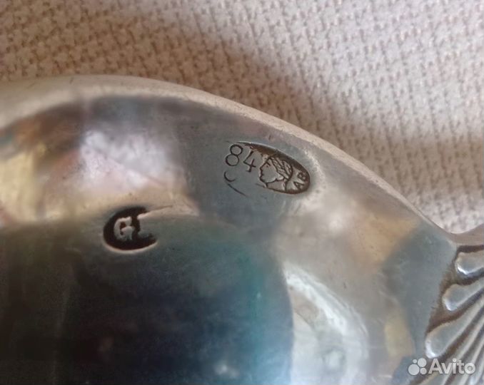 Столовая ложка из серебра 84 пробы