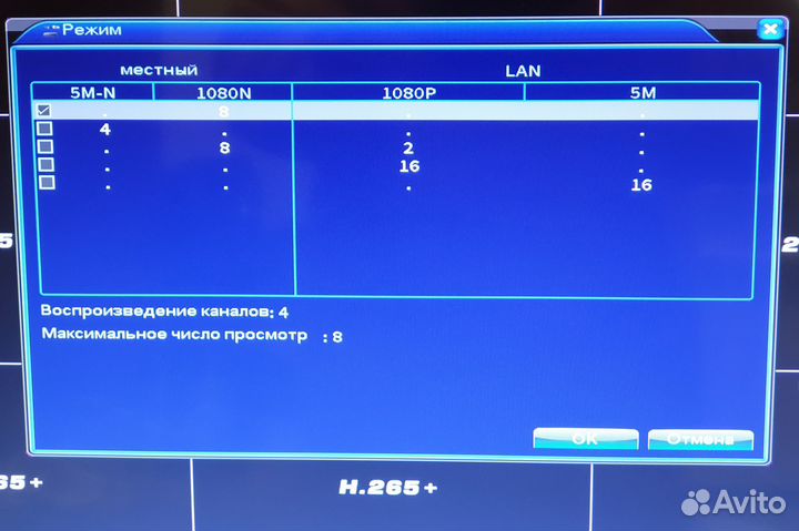 Видеорегистратор гибридный 8-канальный 2Мп