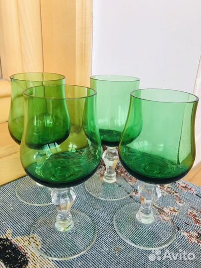 Фужеры цветной хрусталь СССР
