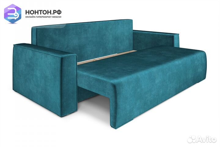 Диван еврокнижка Манхэттен сине-зеленый