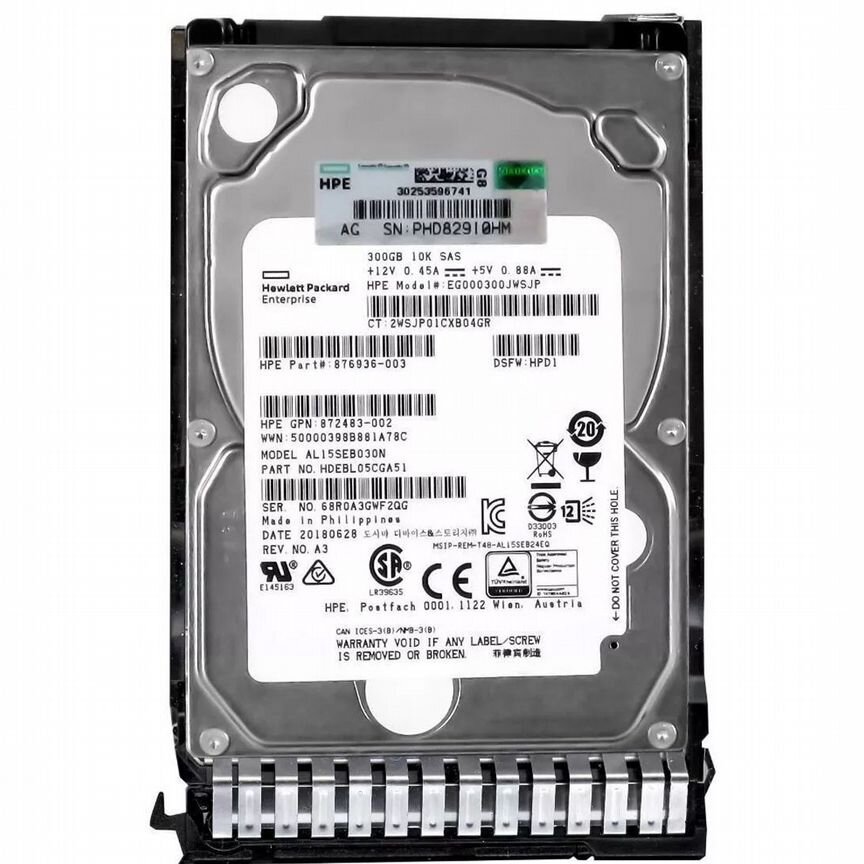[EG000300JWSJP] Жесткий Диск Hp 300gb Sas 2,5" Hdd Eg000300jwsjp