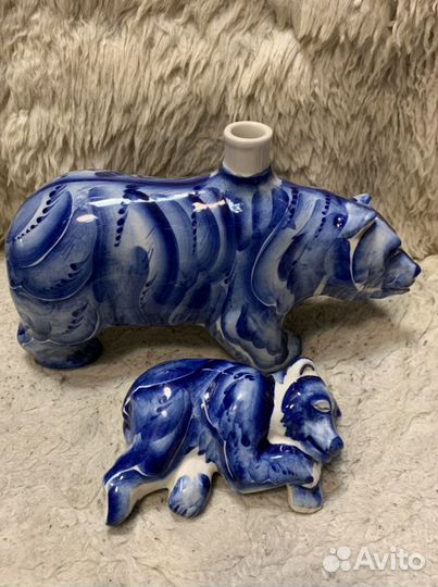 Штоф Медведь с медвежонком