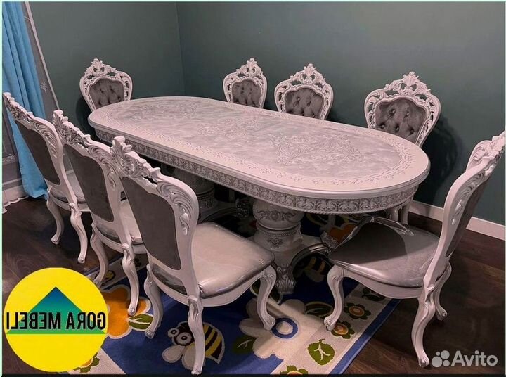 Стол обеденный овальный раздвижной