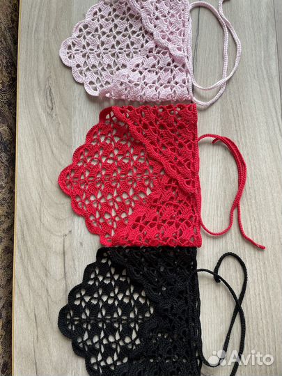 Ажурная косынка кроше ручной работы