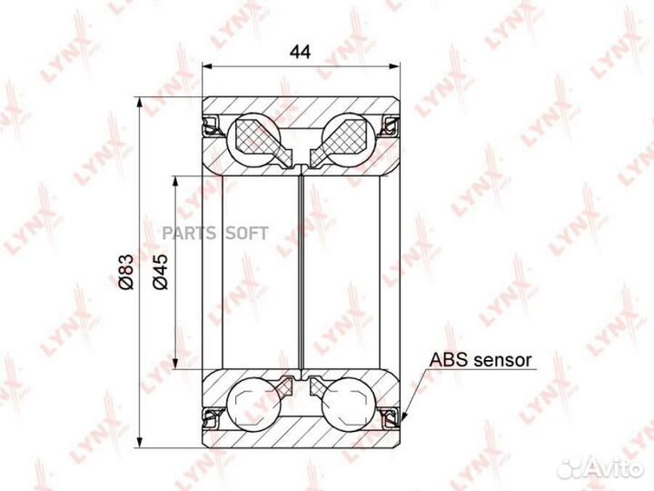 Lynxauto WB1219 Комплект подшипника ступицы колеса