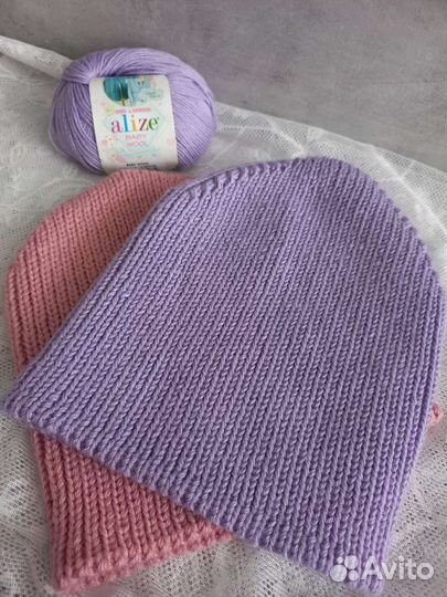 Шапка вязаная бини