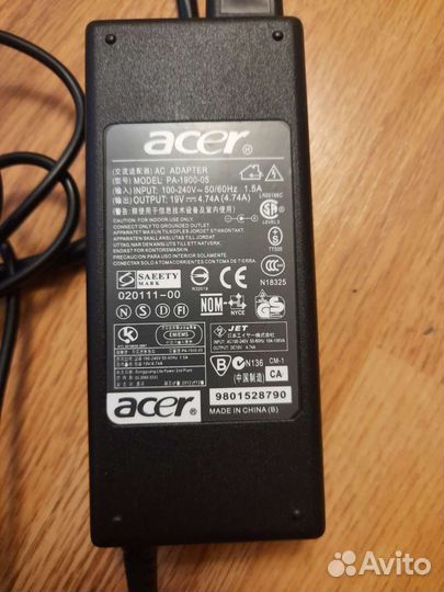 Блок питания (зарядка) ноутбука Aser