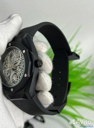 Наручные часы Hublot WHB3 чёрные (Арт.62670)