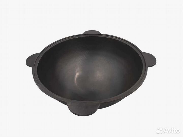 Казан чугунный 12 литров, круглое дно