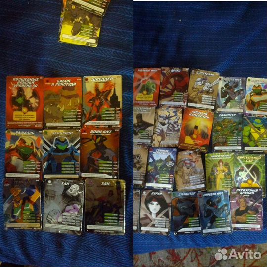 Карты Черепашки-ниндзя обычные,редкие,серебряные