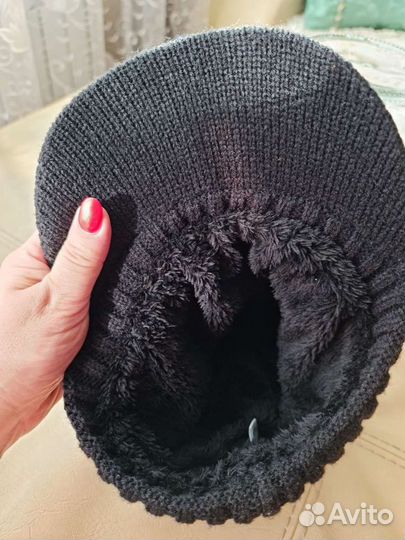 Шапка на флисе с козырьком