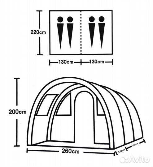Палатка Outlander 1801 4-Х местная