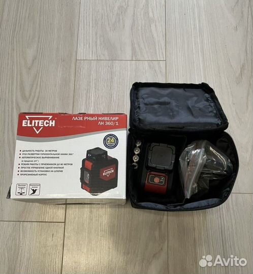 Лазерный уровень elitech лн 360/1 новый