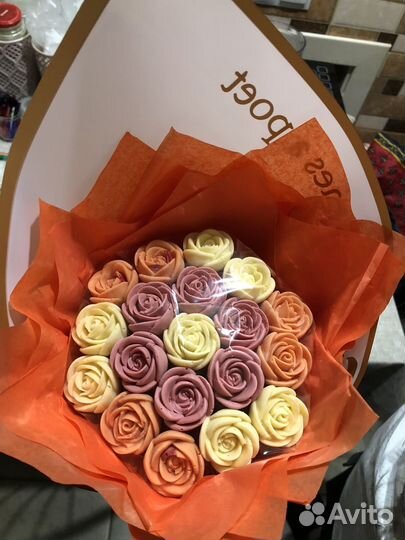 Букеты из шоколадных цветов