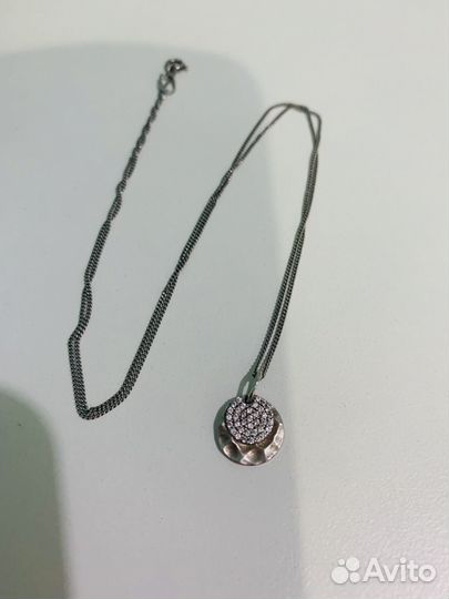 Украшение шарм подвеска цепочка серебро