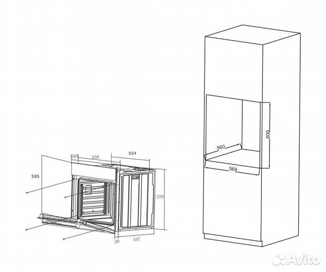 Электрический духовой шкаф новая