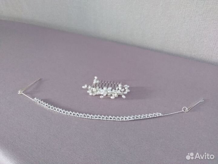 Свадебная диадема и гребень в отличном состоянии
