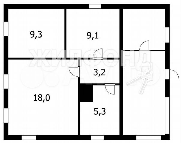 Дом 46,6 м² на участке 6 сот.