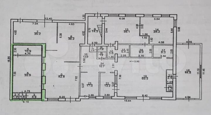 Помещение нежилое, 54.7 м²