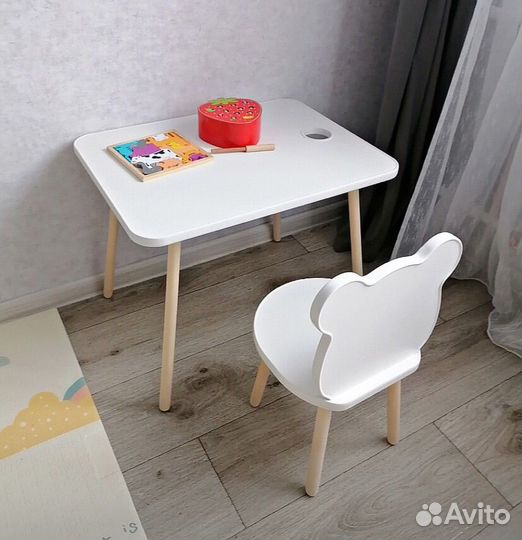 Детский стол и стул Панда. Новый