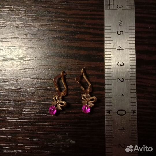 Серьги бантики СССР