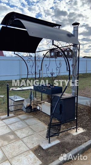 Мангал с крышей
