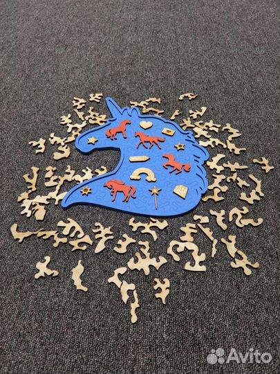 Деревянный пазл «Единорог»