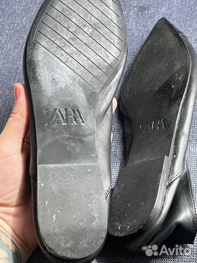 Балетки Zara новые 38 кожа